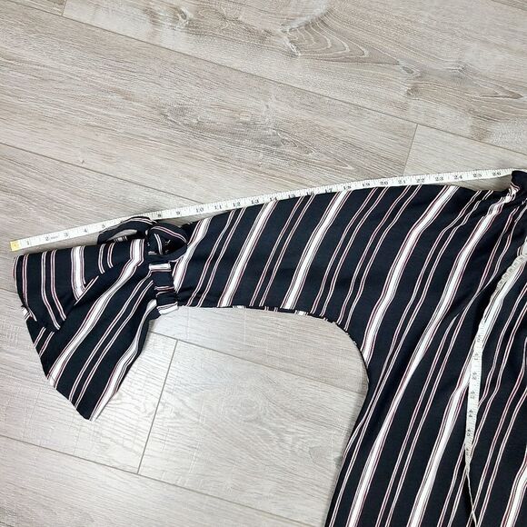 Bishop + Young Stripe One Shoulder Blouse Small - Picture 16 of 16